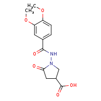 1-(3,4-dimethoxybenzamido)-5-oxopyrrolidine-3-carboxylic acid
