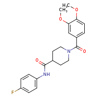 1-(3,4-dimethoxybenzoyl)-N-(4-fluorophenyl)piperidine-4-carboxamide