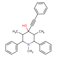 1,3,5-trimethyl-2,6-diphenyl-4-(2-phenylethynyl)piperidin-4-ol