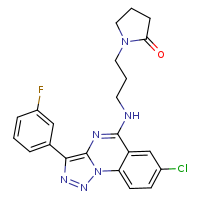 1-(3-{[7-chloro-3-(3-fluorophenyl)-[1,2,3]triazolo[1,5-a]quinazolin-5-yl]amino}propyl)pyrrolidin-2-one