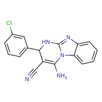 13-amino-11-(3-chlorophenyl)-1,8,10-triazatricyclo[7.4.0.0²,?]trideca-2,4,6,8,12-pentaene-12-carbonitrile
