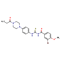 1-(3-bromo-4-methoxybenzoyl)-3-[4-(4-propanoylpiperazin-1-yl)phenyl]thiourea