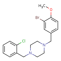 1-[(3-bromo-4-methoxyphenyl)methyl]-4-[(2-chlorophenyl)methyl]piperazine