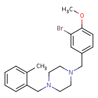 1-[(3-bromo-4-methoxyphenyl)methyl]-4-[(2-methylphenyl)methyl]piperazine