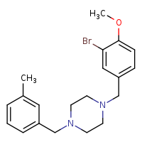 1-[(3-bromo-4-methoxyphenyl)methyl]-4-[(3-methylphenyl)methyl]piperazine