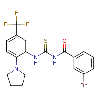 1-(3-bromobenzoyl)-3-[2-(pyrrolidin-1-yl)-5-(trifluoromethyl)phenyl]thiourea
