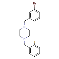 1-[(3-bromophenyl)methyl]-4-[(2-fluorophenyl)methyl]piperazine