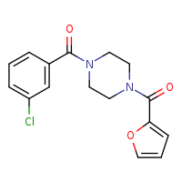 1-(3-chlorobenzoyl)-4-(furan-2-carbonyl)piperazine