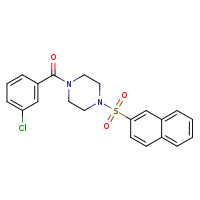 1-(3-chlorobenzoyl)-4-(naphthalene-2-sulfonyl)piperazine