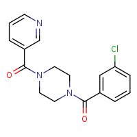 1-(3-chlorobenzoyl)-4-(pyridine-3-carbonyl)piperazine