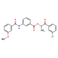 1-(3-chlorophenyl)-1-oxopropan-2-yl 3-(3-methoxybenzamido)benzoate