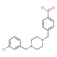 1-[(3-chlorophenyl)methyl]-4-[(4-nitrophenyl)methyl]piperazine