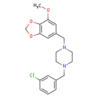 1-[(3-chlorophenyl)methyl]-4-[(7-methoxy-2H-1,3-benzodioxol-5-yl)methyl]piperazine