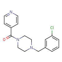 1-[(3-chlorophenyl)methyl]-4-(pyridine-4-carbonyl)piperazine