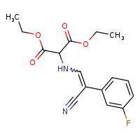 1,3-diethyl 2-{[(1E)-2-cyano-2-(3-fluorophenyl)eth-1-en-1-yl]amino}propanedioate
