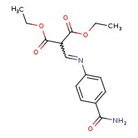 1,3-diethyl 2-{[(4-carbamoylphenyl)imino]methyl}propanedioate