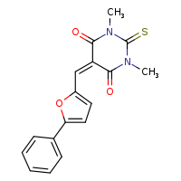 1,3-dimethyl-5-[(5-phenylfuran-2-yl)methylidene]-2-sulfanylidene-1,3-diazinane-4,6-dione