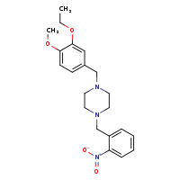 1-[(3-ethoxy-4-methoxyphenyl)methyl]-4-[(2-nitrophenyl)methyl]piperazine