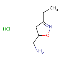 1-(3-ethyl-4,5-dihydro-1,2-oxazol-5-yl)methanamine hydrochloride
