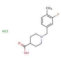 1-[(3-fluoro-4-methylphenyl)methyl]piperidine-4-carboxylic acid hydrochloride