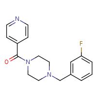 1-[(3-fluorophenyl)methyl]-4-(pyridine-4-carbonyl)piperazine