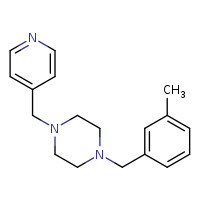 1-[(3-methylphenyl)methyl]-4-(pyridin-4-ylmethyl)piperazine