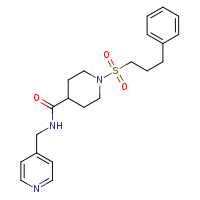 1-(3-phenylpropanesulfonyl)-N-(pyridin-4-ylmethyl)piperidine-4-carboxamide