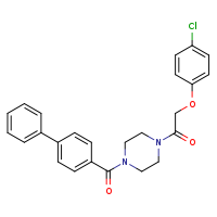 1-(4-{[1,1'-biphenyl]-4-carbonyl}piperazin-1-yl)-2-(4-chlorophenoxy)ethanone