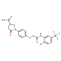 1-[4-({[2-chloro-5-(trifluoromethyl)phenyl]carbamoyl}methoxy)phenyl]-5-oxopyrrolidine-3-carboxamide