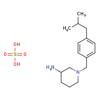 1-{[4-(2-methylpropyl)phenyl]methyl}piperidin-3-amine; sulfuric acid