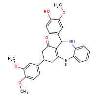 14-(3,4-dimethoxyphenyl)-10-(4-hydroxy-3-methoxyphenyl)-2,9-diazatricyclo[9.4.0.0³,?]pentadeca-1(11),3,5,7-tetraen-12-one