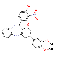 14-(3,4-dimethoxyphenyl)-10-(4-hydroxy-3-nitrophenyl)-2,9-diazatricyclo[9.4.0.0³,?]pentadeca-1(11),3,5,7-tetraen-12-one