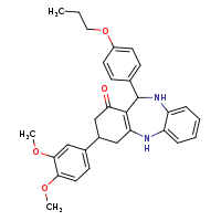 14-(3,4-dimethoxyphenyl)-10-(4-propoxyphenyl)-2,9-diazatricyclo[9.4.0.0³,?]pentadeca-1(11),3,5,7-tetraen-12-one
