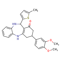 14-(3,4-dimethoxyphenyl)-10-(5-methylthiophen-2-yl)-2,9-diazatricyclo[9.4.0.0³,?]pentadeca-1(11),3,5,7-tetraen-12-one