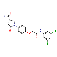 1-(4-{[(3,5-dichlorophenyl)carbamoyl]methoxy}phenyl)-5-oxopyrrolidine-3-carboxamide