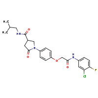 1-(4-{[(3-chloro-4-fluorophenyl)carbamoyl]methoxy}phenyl)-N-(2-methylpropyl)-5-oxopyrrolidine-3-carboxamide