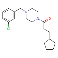 1-{4-[(3-chlorophenyl)methyl]piperazin-1-yl}-3-cyclopentylpropan-1-one