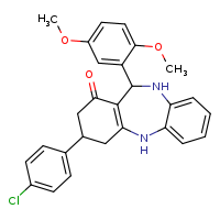 14-(4-chlorophenyl)-10-(2,5-dimethoxyphenyl)-2,9-diazatricyclo[9.4.0.0³,?]pentadeca-1(11),3,5,7-tetraen-12-one