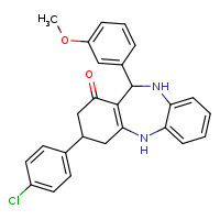 14-(4-chlorophenyl)-10-(3-methoxyphenyl)-2,9-diazatricyclo[9.4.0.0³,?]pentadeca-1(11),3,5,7-tetraen-12-one