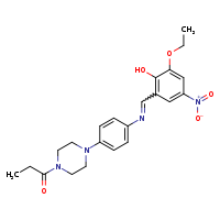 1-(4-{4-[(E)-[(3-ethoxy-2-hydroxy-5-nitrophenyl)methylidene]amino]phenyl}piperazin-1-yl)propan-1-one