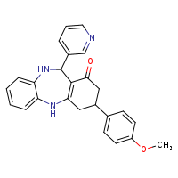 14-(4-methoxyphenyl)-10-(pyridin-3-yl)-2,9-diazatricyclo[9.4.0.0³,?]pentadeca-1(11),3,5,7-tetraen-12-one
