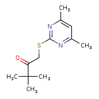 1-[(4,6-dimethylpyrimidin-2-yl)sulfanyl]-3,3-dimethylbutan-2-one