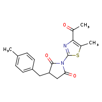 1-(4-acetyl-5-methyl-1,3-thiazol-2-yl)-3-[(4-methylphenyl)methyl]pyrrolidine-2,5-dione