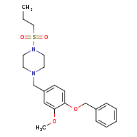 1-{[4-(benzyloxy)-3-methoxyphenyl]methyl}-4-(propane-1-sulfonyl)piperazine