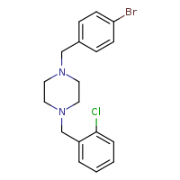 1-[(4-bromophenyl)methyl]-4-[(2-chlorophenyl)methyl]piperazine