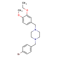 1-[(4-bromophenyl)methyl]-4-[(3-ethoxy-4-methoxyphenyl)methyl]piperazine