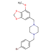 1-[(4-bromophenyl)methyl]-4-[(7-methoxy-2H-1,3-benzodioxol-5-yl)methyl]piperazine