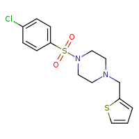 1-(4-chlorobenzenesulfonyl)-4-(thiophen-2-ylmethyl)piperazine