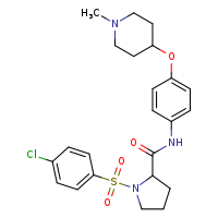1-(4-chlorobenzenesulfonyl)-N-{4-[(1-methylpiperidin-4-yl)oxy]phenyl}pyrrolidine-2-carboxamide
