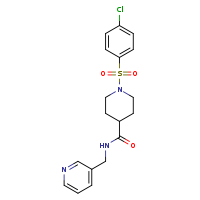 1-(4-chlorobenzenesulfonyl)-N-(pyridin-3-ylmethyl)piperidine-4-carboxamide